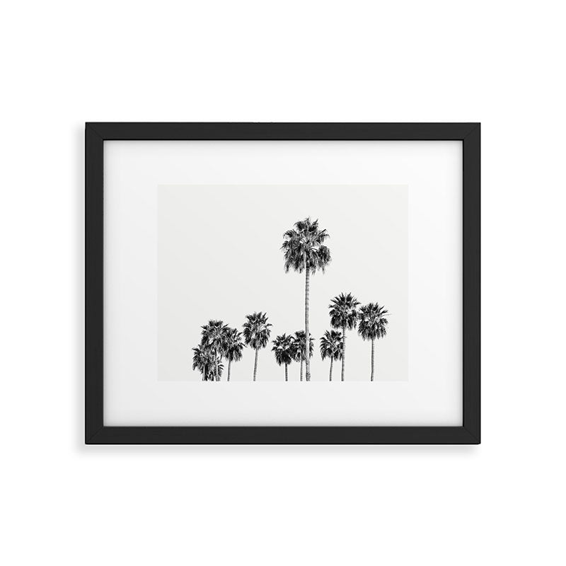 Los Angeles Palm Trees - Black and White Photography Framed Art Print Gallery Image 5