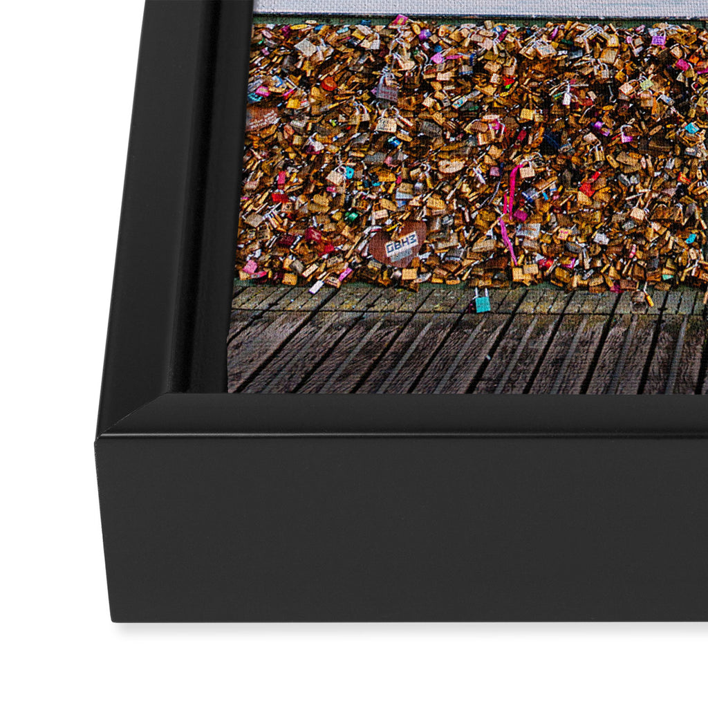 Love Locks - Paris Photography Framed Canvas Print Gallery Image 3