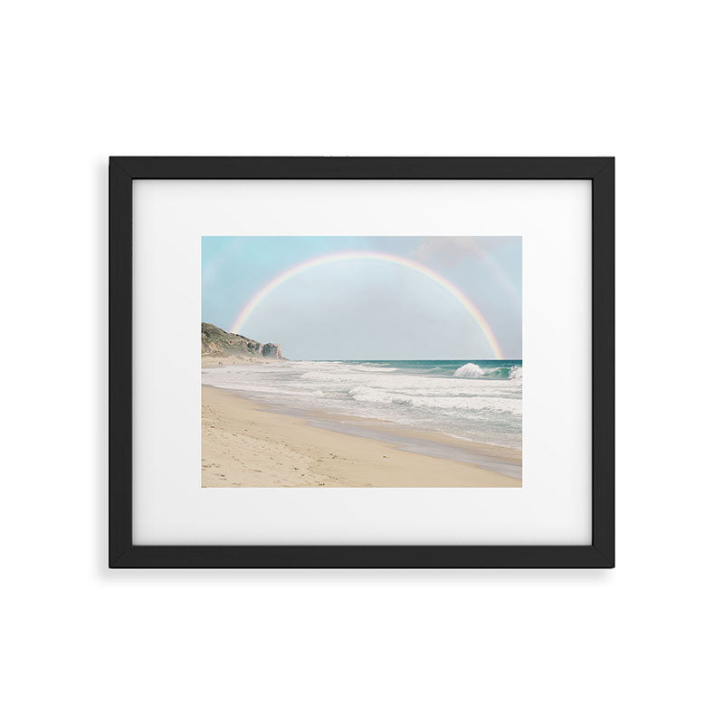 Malibu Beach Rainbow Framed Art Print Gallery Image 5
