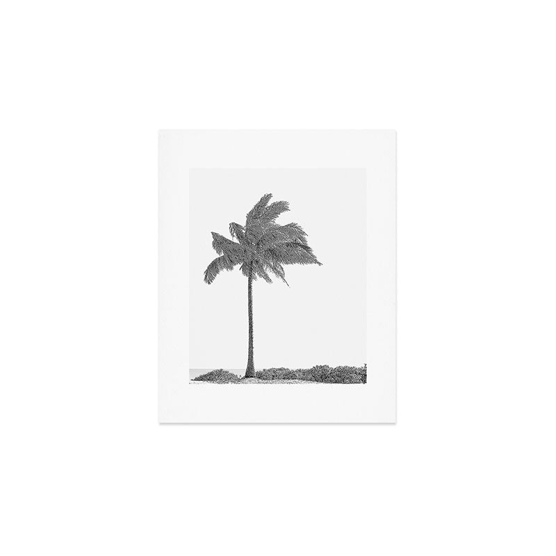 Maui Palm Tree - Black and White Photography Art Print Gallery Image 1