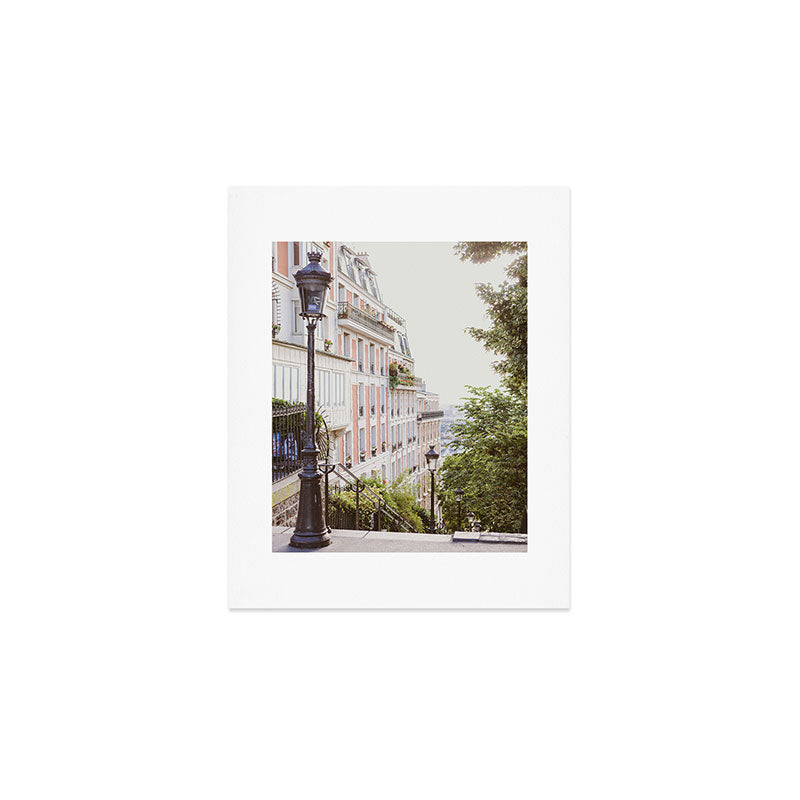 Montmartre Stairs - Paris Travel Photography Art Print Gallery Image 1