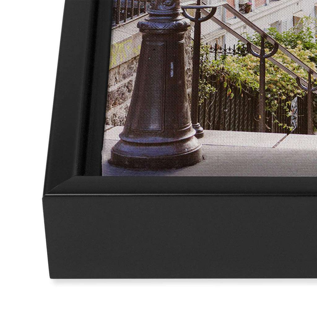 Montmartre Stairs - Paris Travel Photography Framed Canvas Print Gallery Image 3