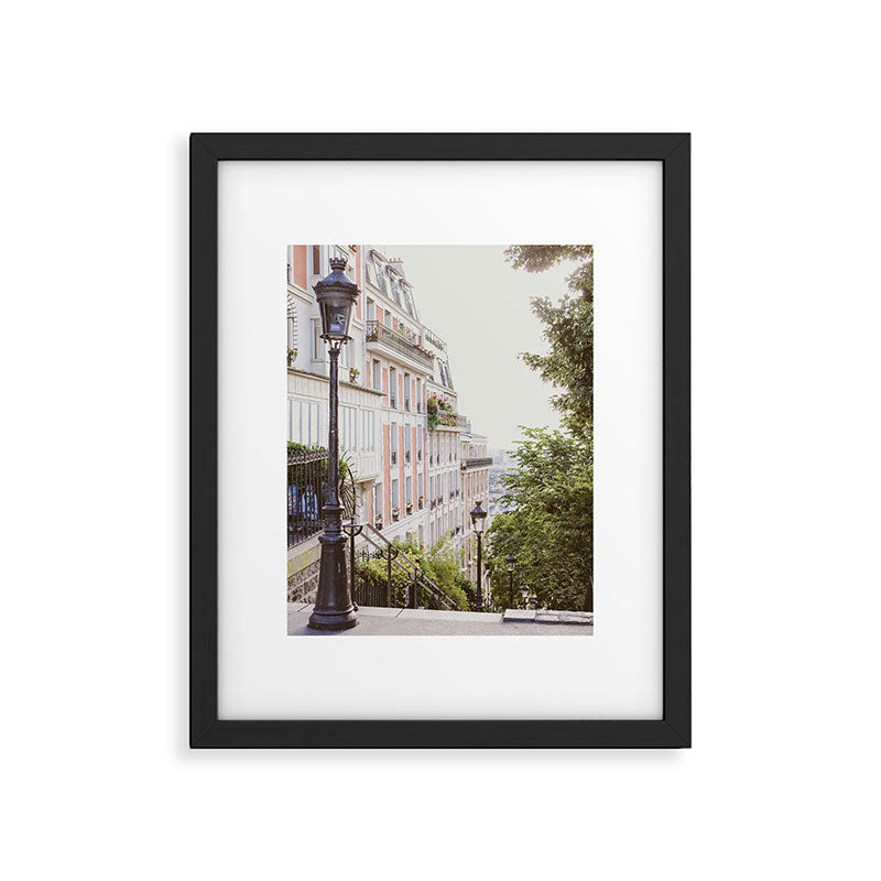 Montmartre Stairs - Paris Travel Photography Framed Art Print Gallery Image 5