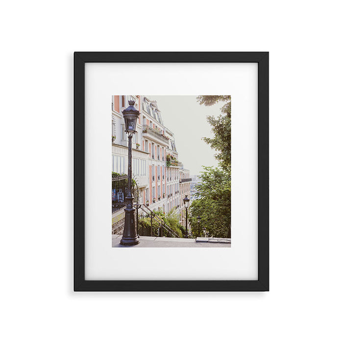 Montmartre Stairs - Paris Travel Photography Framed Art Print Gallery Image 1