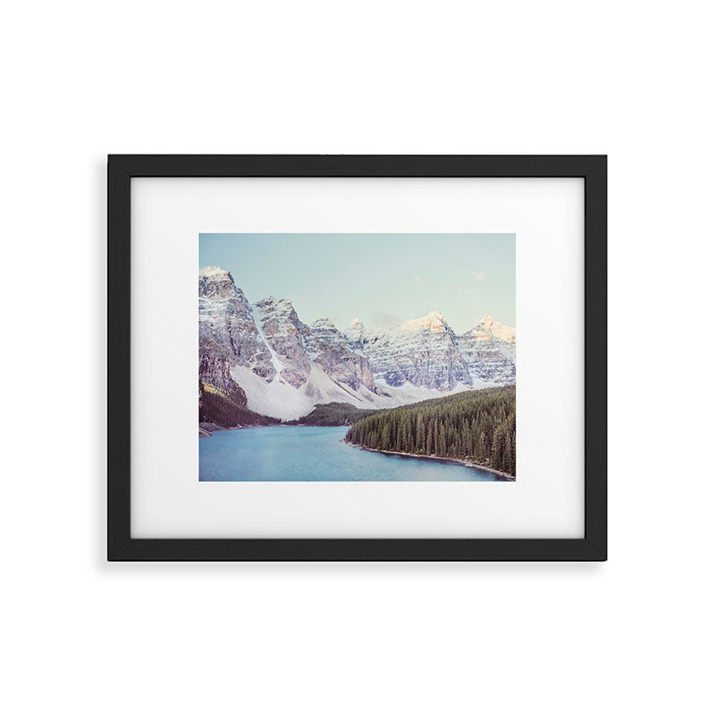 Moraine Lake Sunrise, Mountain Landscape, Nature Photography Framed Art Print Gallery Image 5