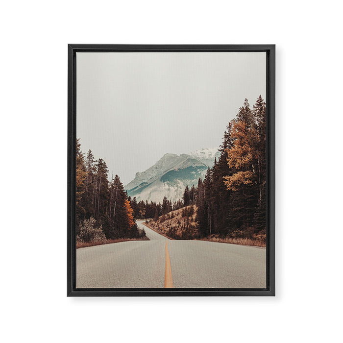 Mountain Road - Nature Photography Framed Canvas Print Gallery Image 1