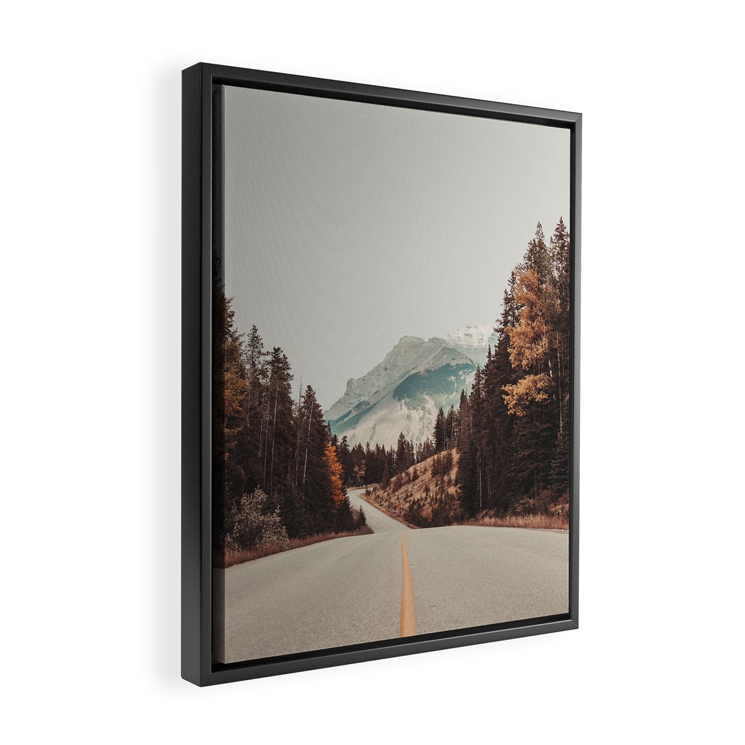 Mountain Road - Nature Photography Framed Canvas Print Gallery Image 2