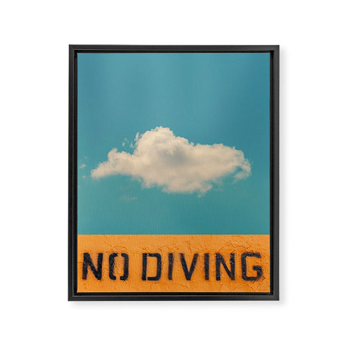 No Diving Framed Canvas Print Gallery Image 1