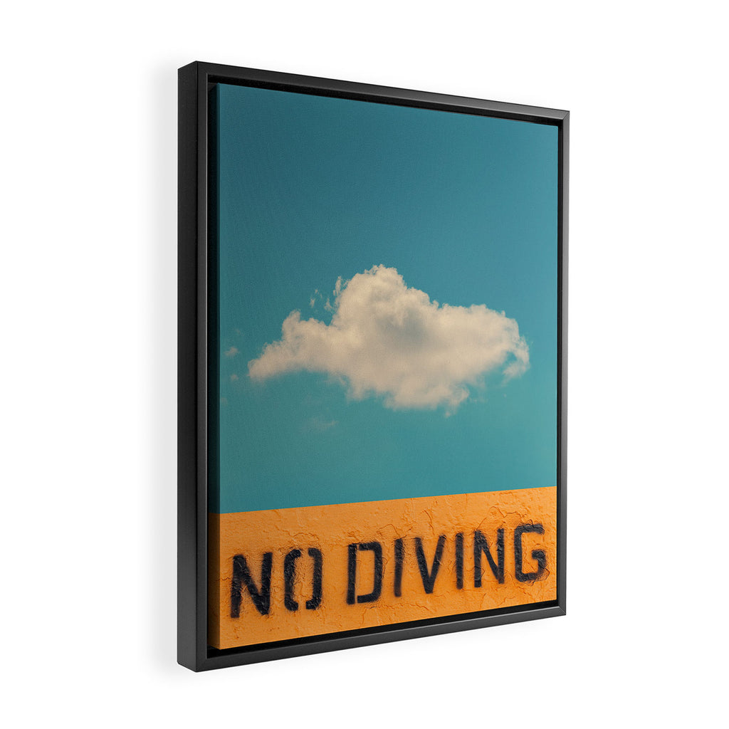 No Diving Framed Canvas Print Gallery Image 2