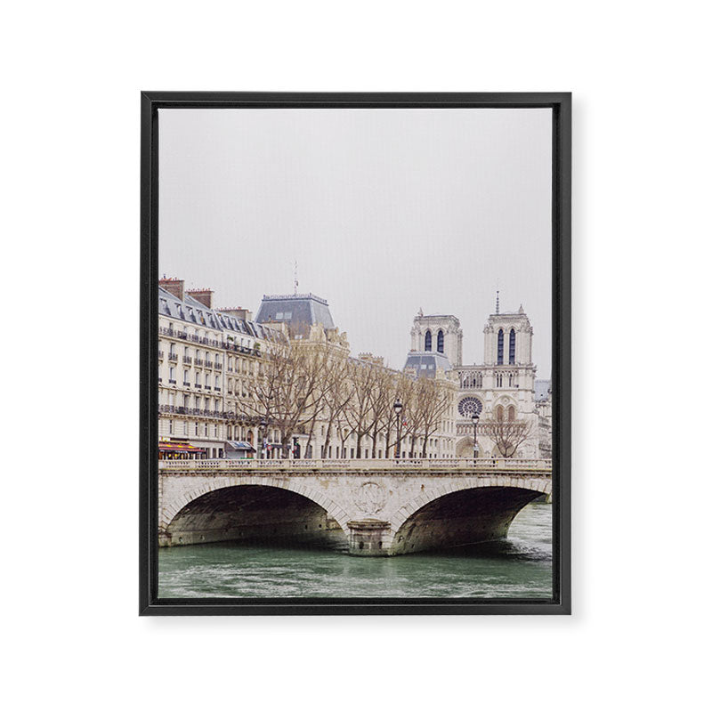 Notre Dame Cathedral on the Seine - Travel Photography, Paris  Framed Canvas Print Gallery Image 6