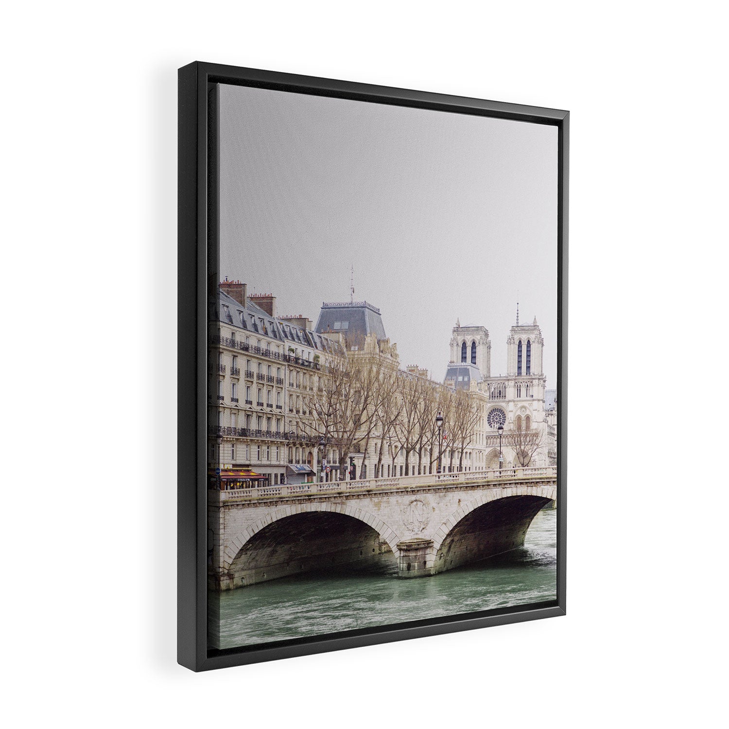 Notre Dame Cathedral on the Seine - Travel Photography, Paris  Framed Canvas Print Gallery Image 2