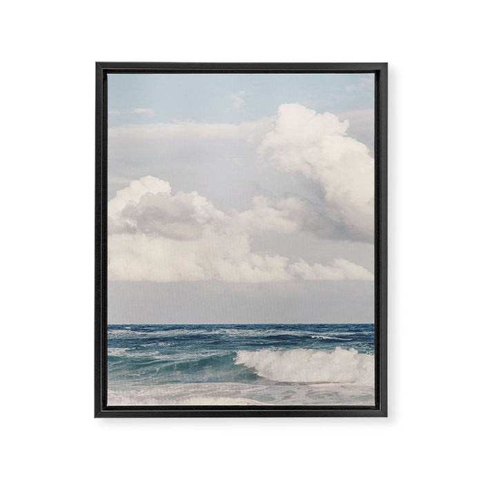 Ocean Clouds - Nature, Landscape Photography Framed Canvas Print Gallery Image 1