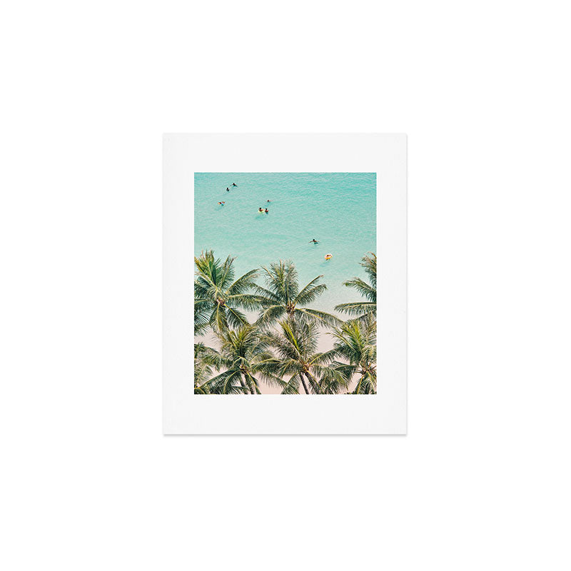 Ocean Swimming I, Waikiki Hawaii Art Print Gallery Image 1
