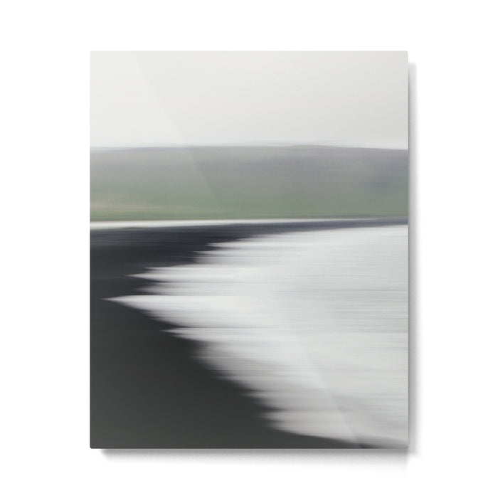 Ocean Waves in Iceland - Abstract Landscape Photography Metal Print Gallery Image 1