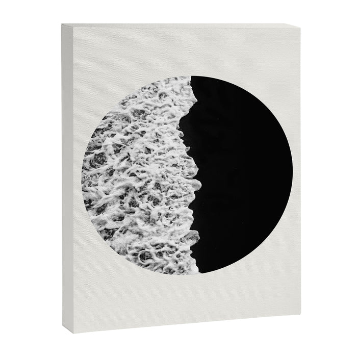 Ocean Yin Yang - Landscape Art Print, Black and White Photography  Canvas Print Gallery Image 1