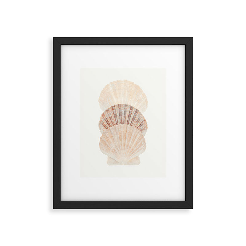 Beige Seashells Framed Art Print Gallery Image 4