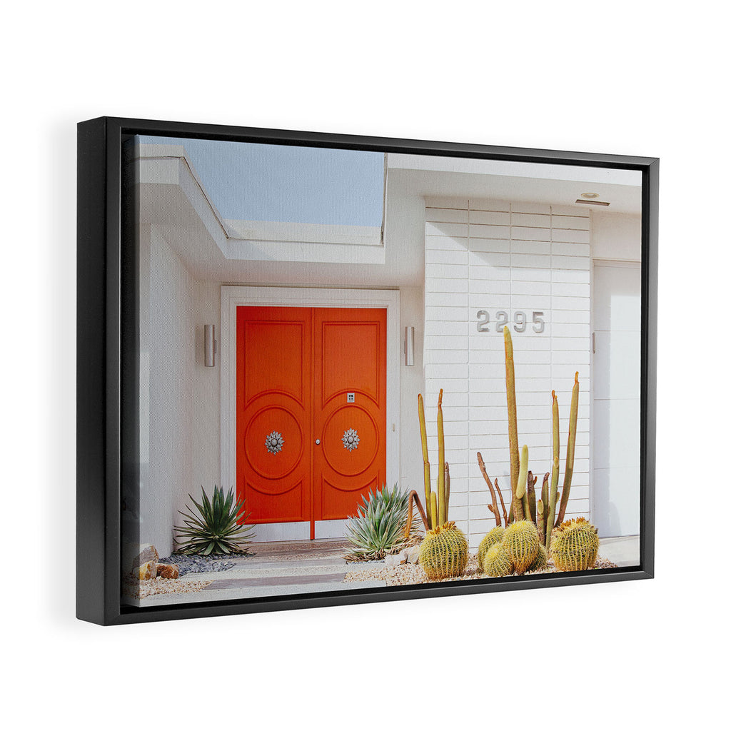 Orange Door in Palm Springs Framed Canvas Print Gallery Image 2