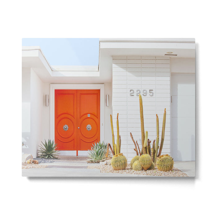 Orange Door in Palm Springs Metal Print Gallery Image 1