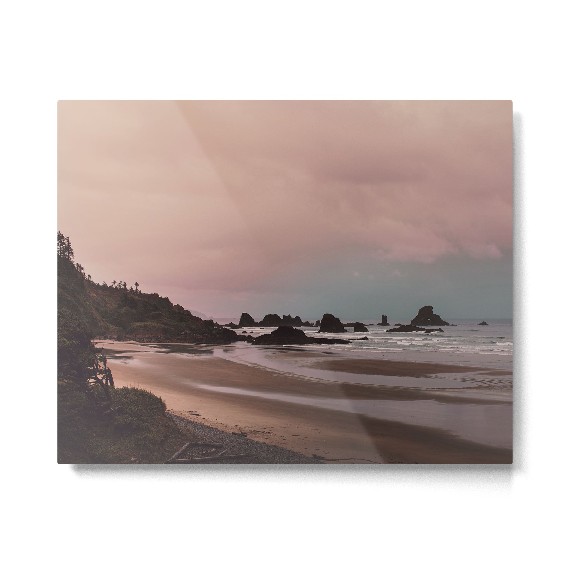 Oregon Sunset - Coastal Nature, Landscape Photography Metal Print Gallery Image 4