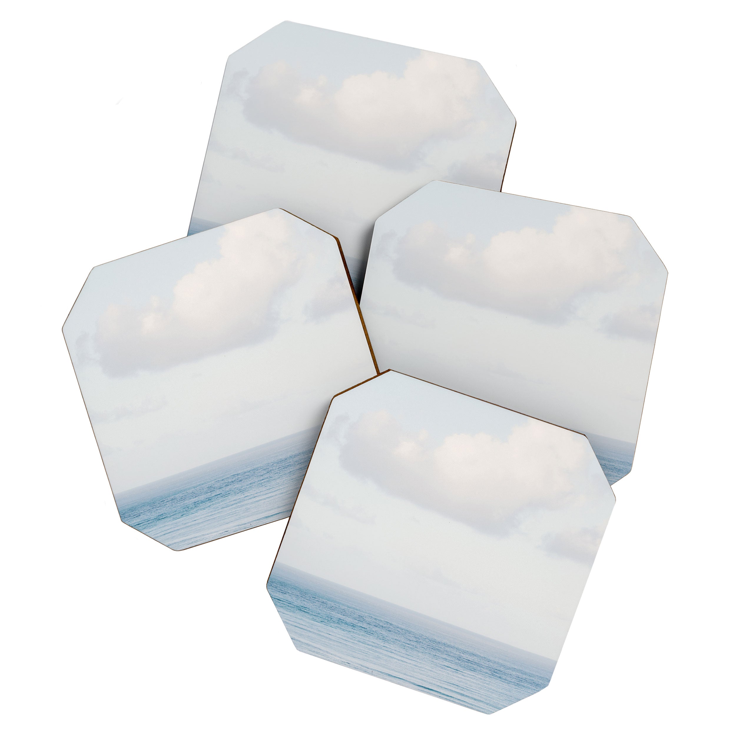 Pale Blue Sea - Ocean, Nature Photography Coaster Gallery Image 1