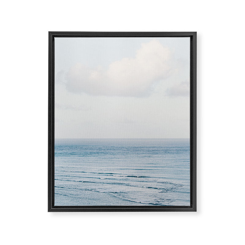 Pale Blue Sea - Ocean, Nature Photography Framed Canvas Print Gallery Image 6