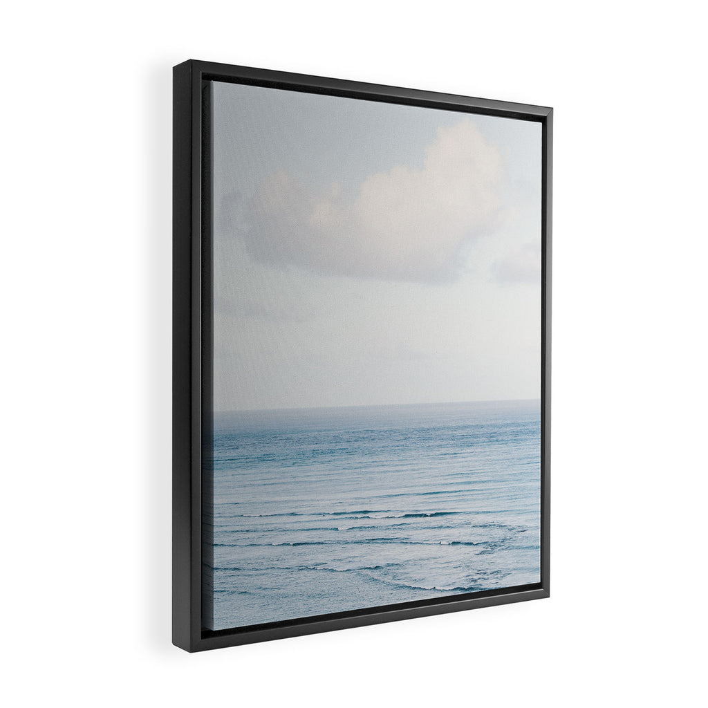 Pale Blue Sea - Ocean, Nature Photography Framed Canvas Print Gallery Image 2