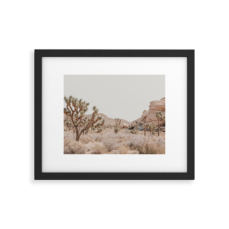 Pale Desert #4 - Joshua Tree Cactus, Nature Art, Landscape Photography Framed Art Print Gallery Image 5