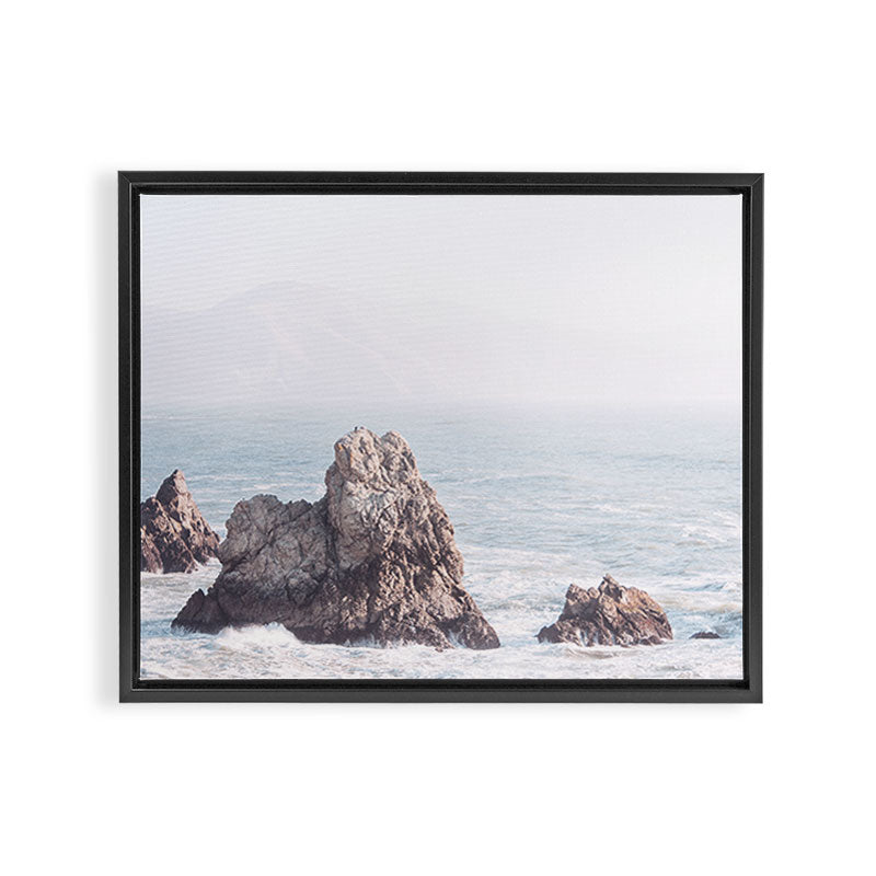 Pale Pacific - Ocean Landscape, Nature Photography Framed Canvas Print Gallery Image 12