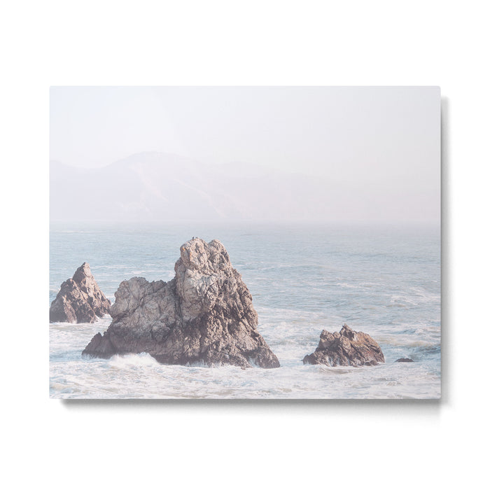 Pale Pacific - Ocean Landscape, Nature Photography Metal Print Gallery Image 1