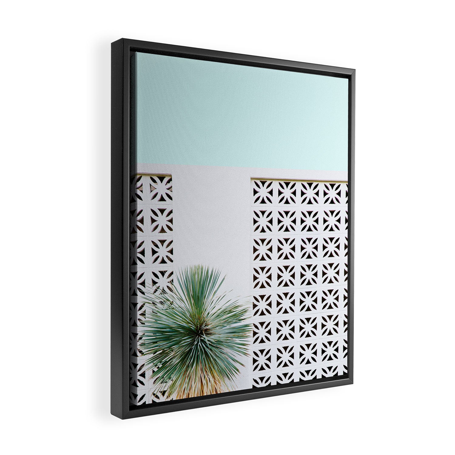 Palm Springs Cactus Framed Canvas Print Gallery Image 2