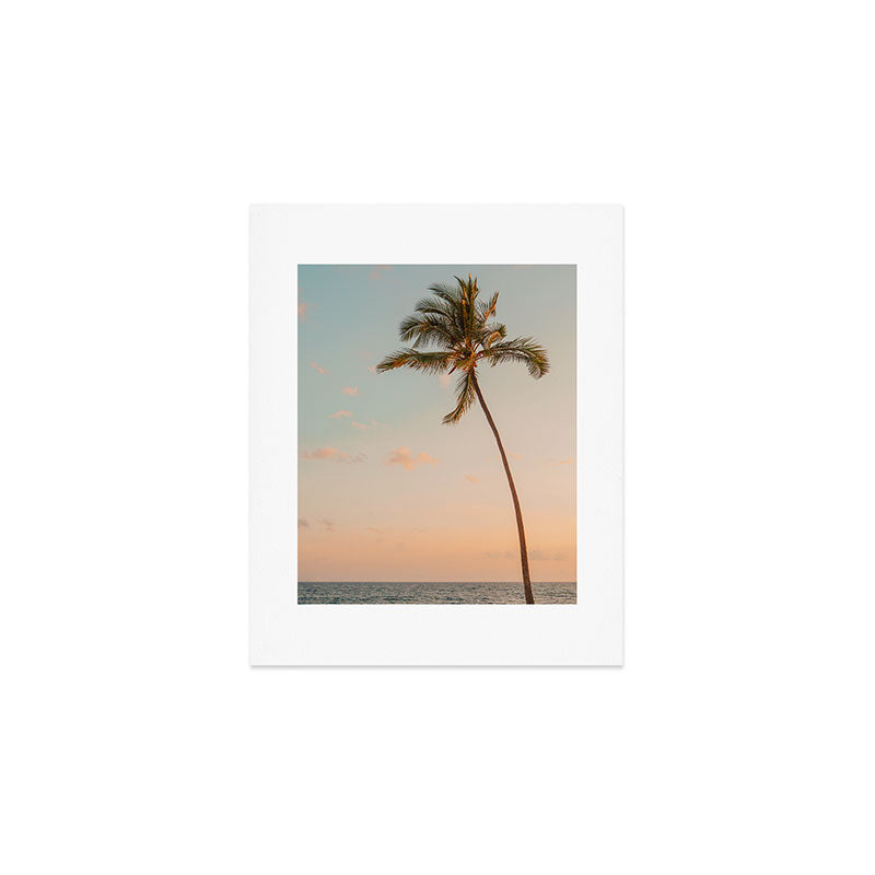 Palm Tree Sunset - Hawaii Tropical Nature Photography Art Print Gallery Image 1
