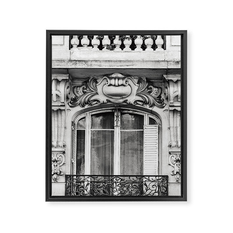 Paris Chic - Black and White Photography Framed Canvas Print Gallery Image 6