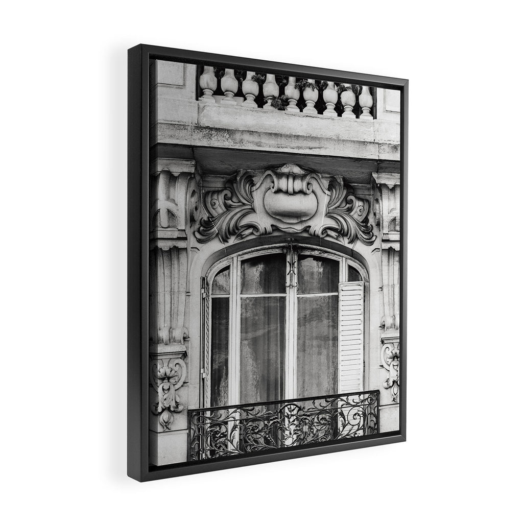 Paris Chic - Black and White Photography Framed Canvas Print Gallery Image 2