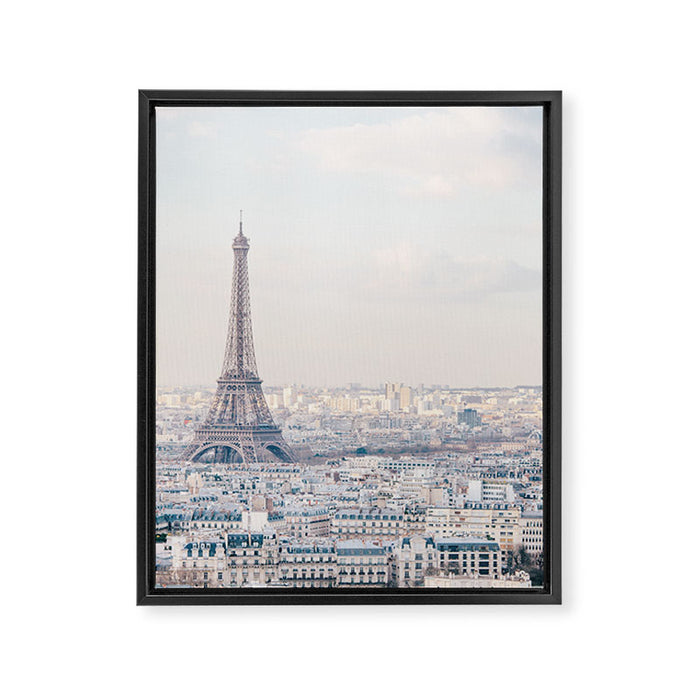 Paris Skyline, Eiffel Tower View, Travel Photography Framed Canvas Print Gallery Image 1