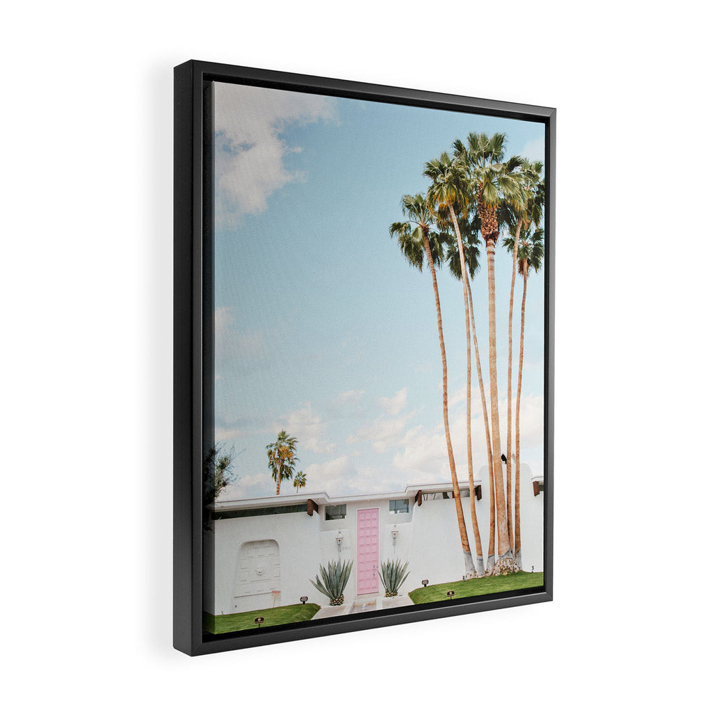 Pink Door in Palm Springs Framed Canvas Print Gallery Image 2