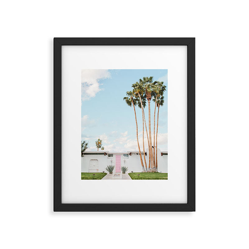 Pink Door in Palm Springs Framed Art Print Gallery Image 5