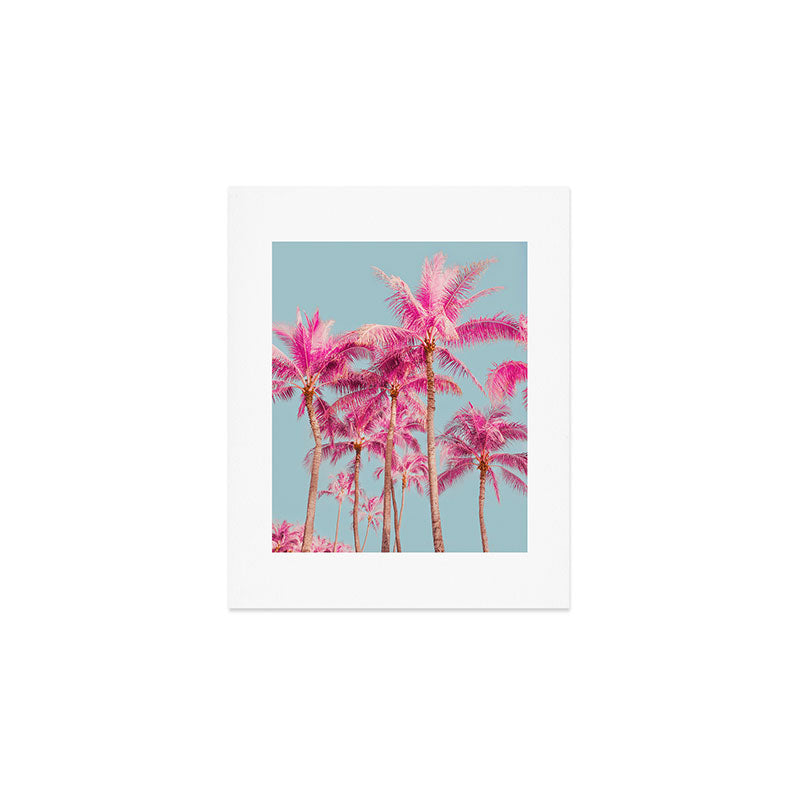Pink Palm Trees - Surreal Nature Photography Print Art Print Gallery Image 1