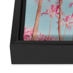 Pink Palm Trees - Surreal Nature Photography Print Framed Canvas Print Gallery Image 3