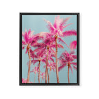 Pink Palm Trees - Surreal Nature Photography Print Framed Canvas Print Gallery Image 6