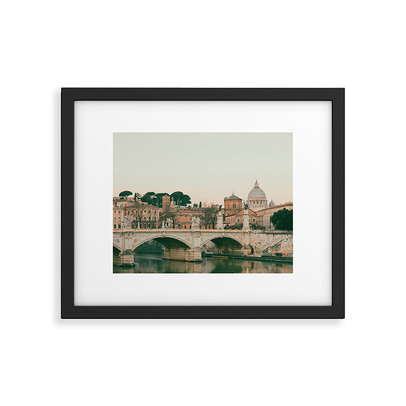 Ponte Vittorio Emanuele Bridge at Sunset - Rome Travel Photography Art Print | Italy Framed Art Print Gallery Image 5