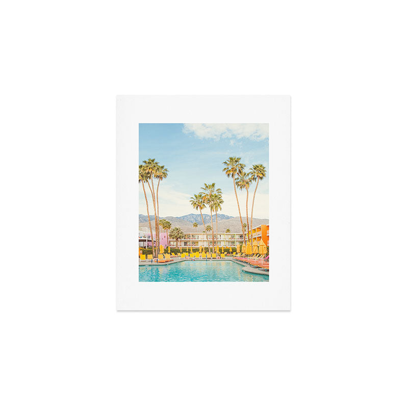 Palm Springs Motel Pool Art Print Gallery Image 1