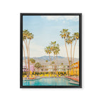 Palm Springs Motel Pool Framed Canvas Print Gallery Image 6