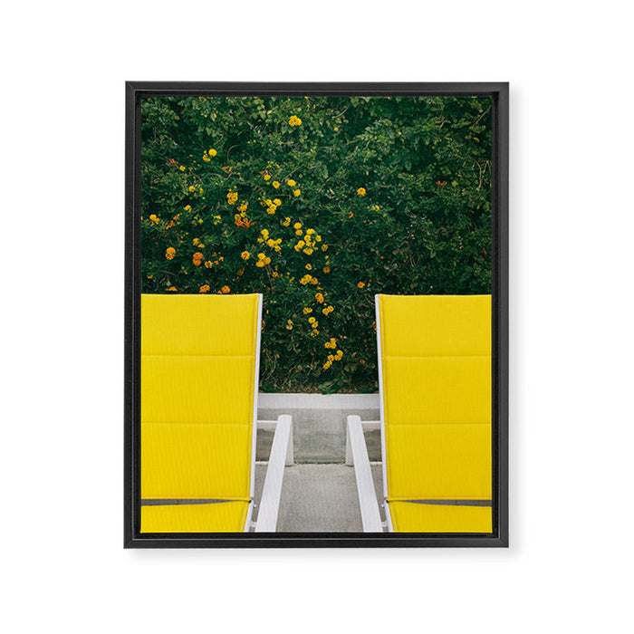 Poolside in Palm Springs Framed Canvas Print Gallery Image 1