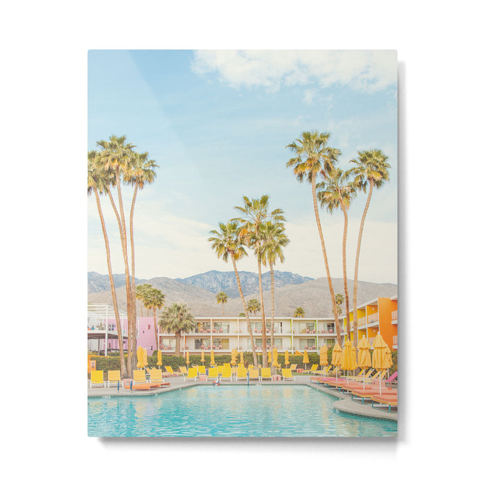 Palm Springs Motel Pool Metal Print Gallery Image 1