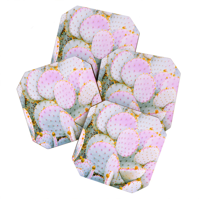 Prickly Pear Photography Pastel Cactus Coaster Gallery Image 1