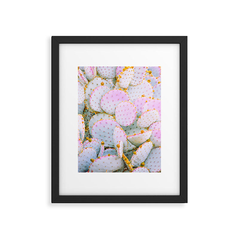 Prickly Pear Photography Pastel Cactus Framed Art Print Gallery Image 5
