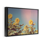 Retro Sunflowers - Nature Photography Framed Canvas Print Gallery Image 2