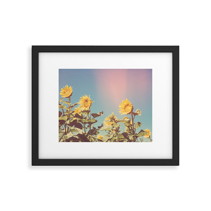 Retro Sunflowers - Nature Photography Framed Art Print Gallery Image 5