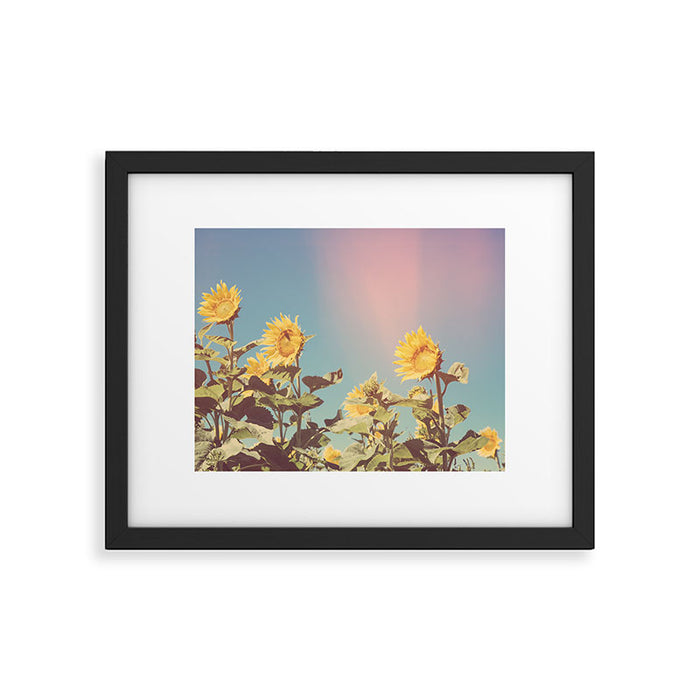 Retro Sunflowers - Nature Photography Framed Art Print Gallery Image 1