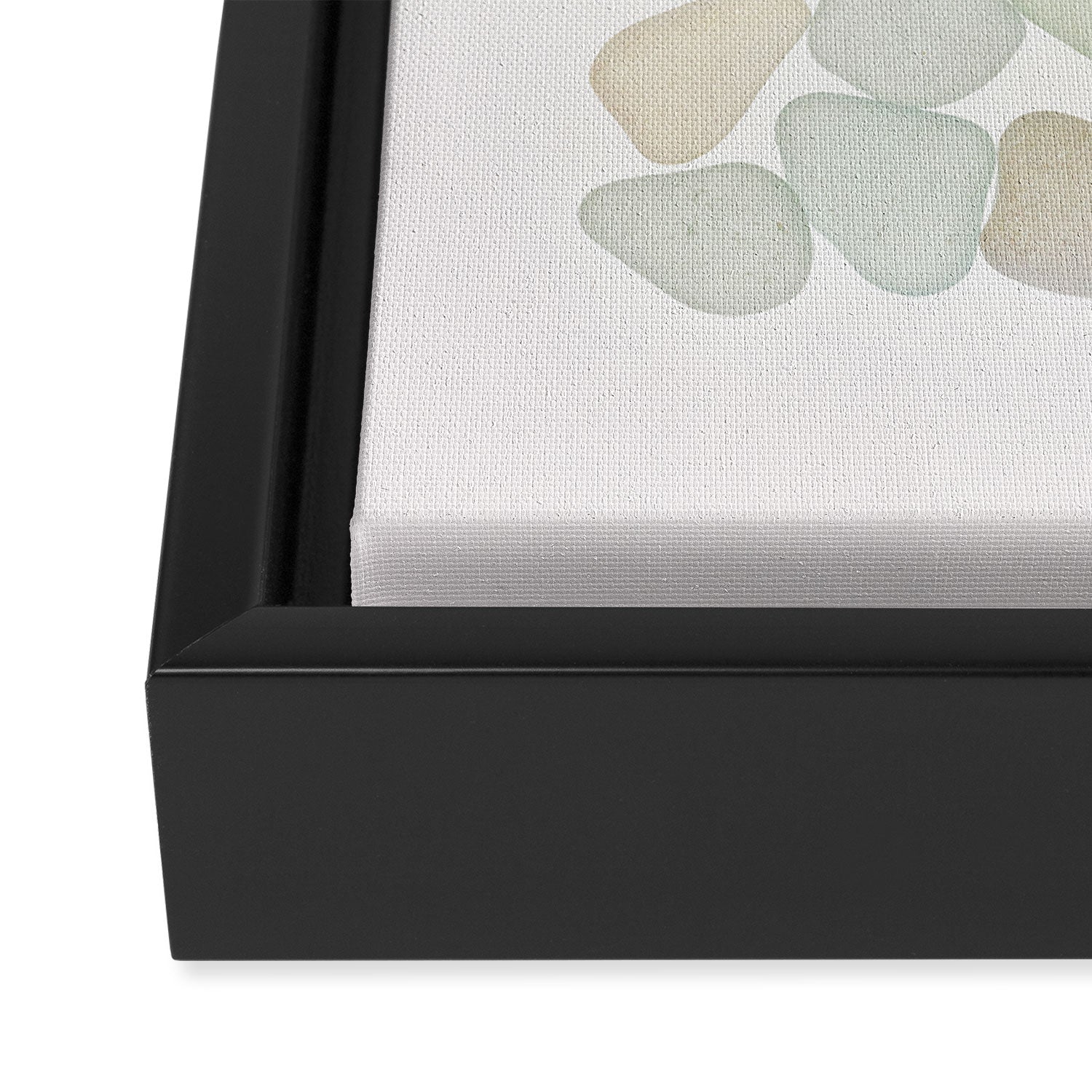Sea Glass Collection - Soft Pastels Framed Canvas Print Gallery Image 3